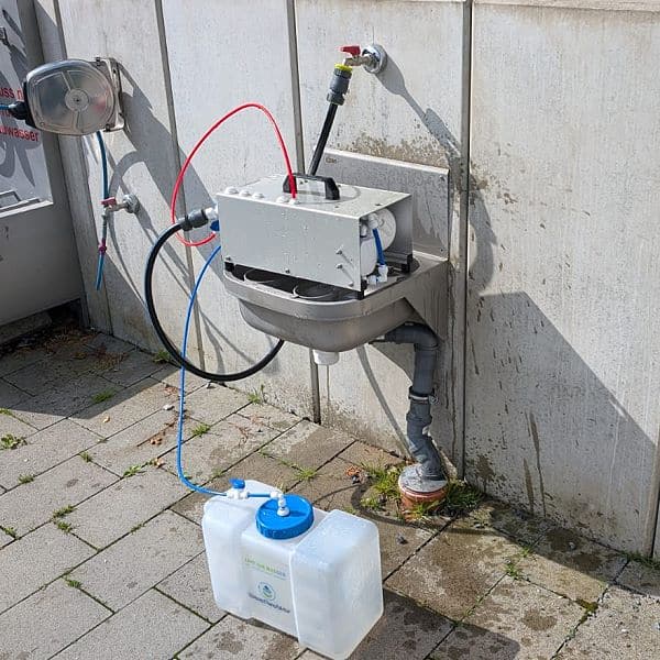 Osmosefilterung auf Campingplatz an der Wohnmobil-Wasserstation